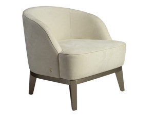 Кресло из нубука с подлокотниками