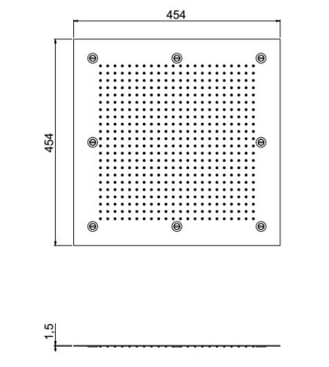 Встраиваемая душевая головка CARIMALI MYDREAM 455X455 ARCH-00009049 - Вид №2