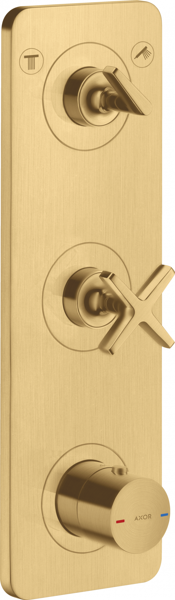 36703250 Термостатический модуль 380/120 для скрытого монтажа на 2 функции с пластиной AXOR CITTERIO E