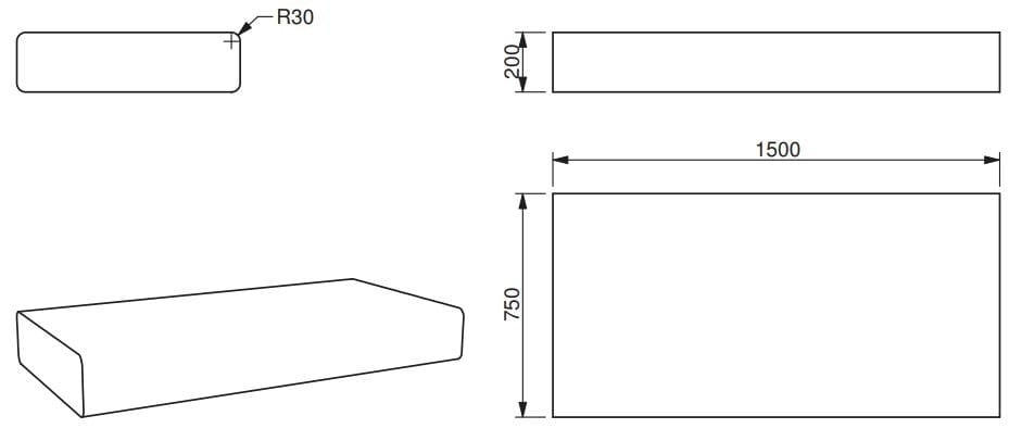 QM Foam прямоугольный низкий журнальный столик Quinze & Milan Matrass ARCH-00122258 - Вид №3
