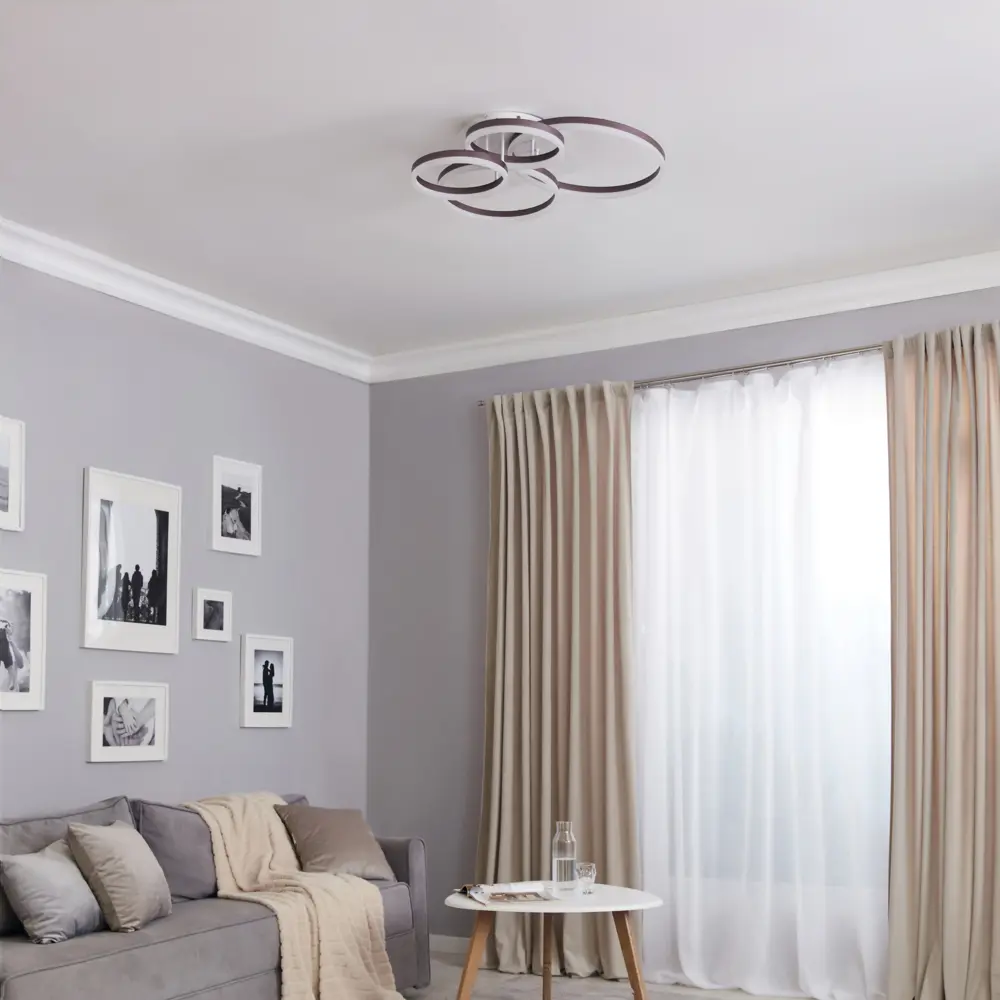 Люстра потолочная светодиодная диммируемая Ritter Eclipse 52084 3 с д/у 124 Вт 31 м² 2700К-6500К цвет белый/коричневый 84339757 STLM-2110216  - Вид №12