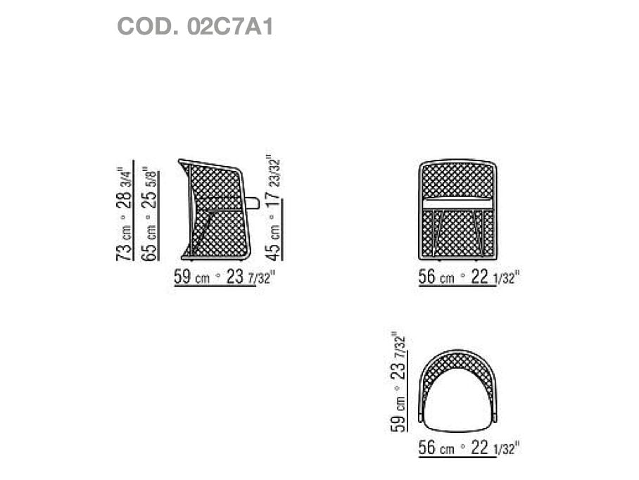 Садовое кресло с подлокотниками Flexform Oasis ARCH-00040992 - Вид №4