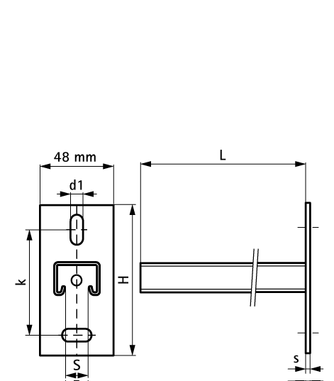 6603831 Монтажные профиля BIS RapidStrut® Консоли стеновые (BUP1000) монтаж к стене и полу WALRAVEN  - Вид №1