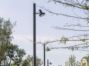 URBIDERMIS Уличный фонарь на алюминиевой опоре обеспечивает прямой свет Arne