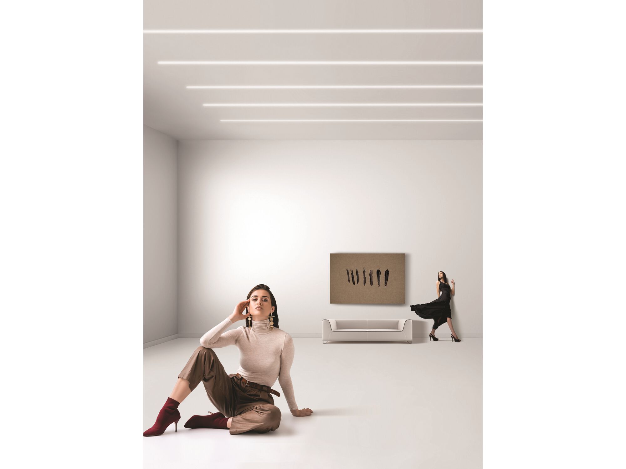 Алюминиевый потолочный линейный профиль освещения для светодиодных модулей PAN Maya ARCH-00102017 - Вид №1