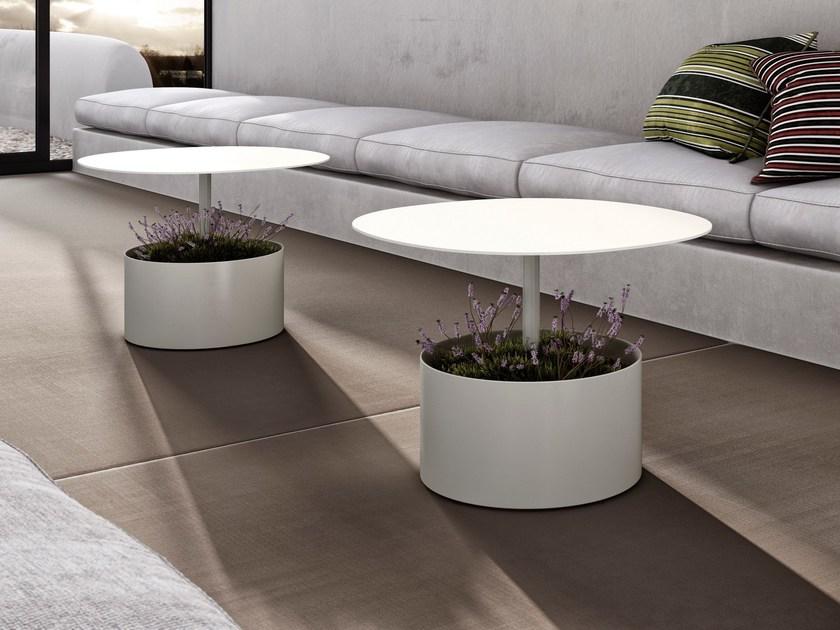 Systemtronic Круглый металлический журнальный столик с вазой на контракт sun-id-1404610 - Вид №1