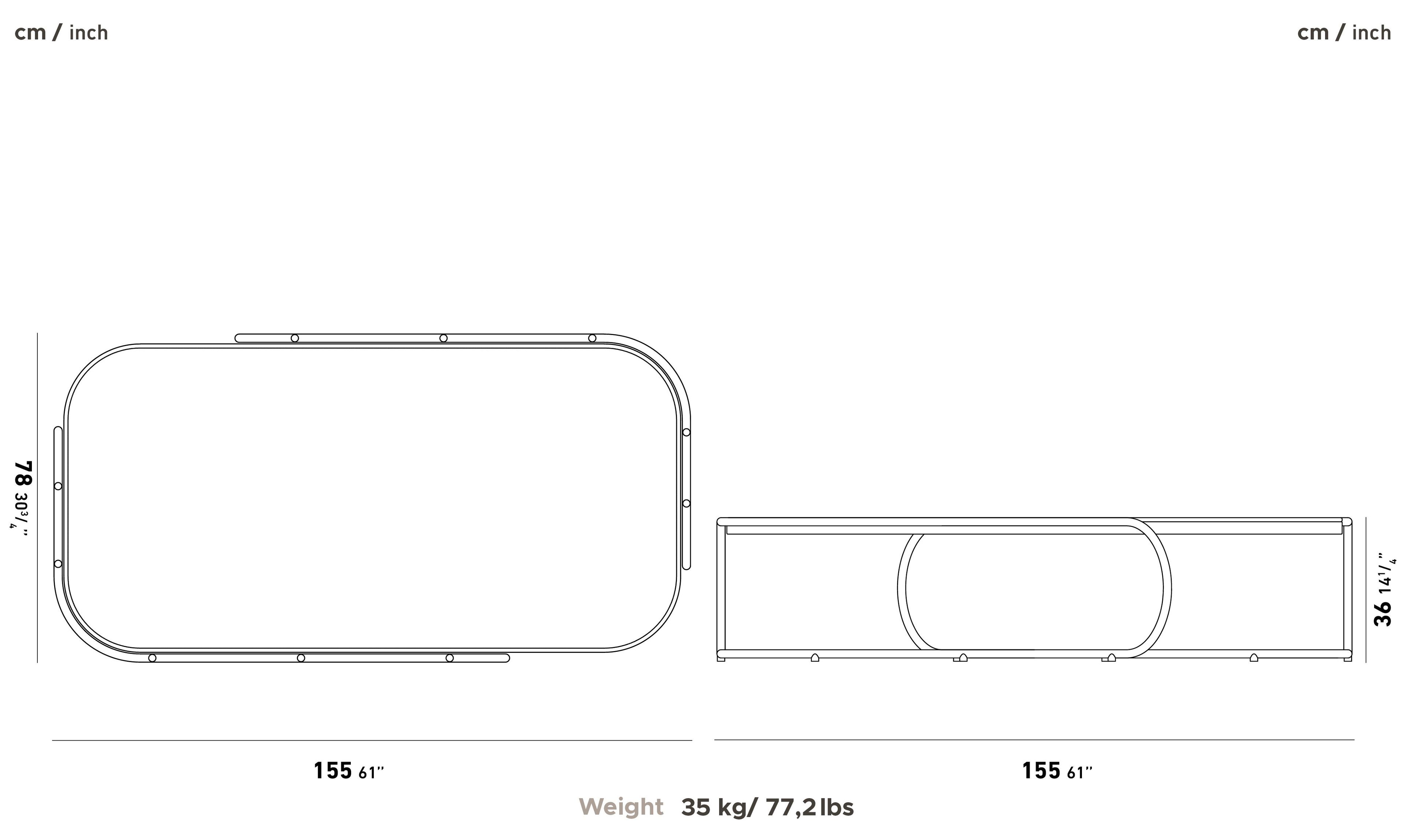 Алюминиевый низкий садовый столик YAAZ Ova ARCH-00112546 - Вид №9