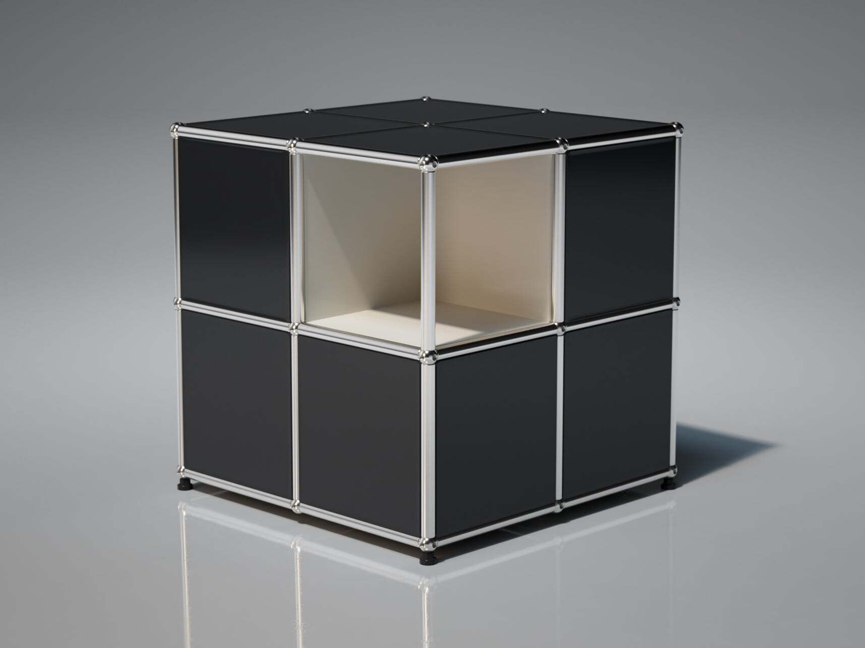 Стальной журнальный столик с отсеком для хранения USM TESSELLATE ARCH-00064241 - Вид №4