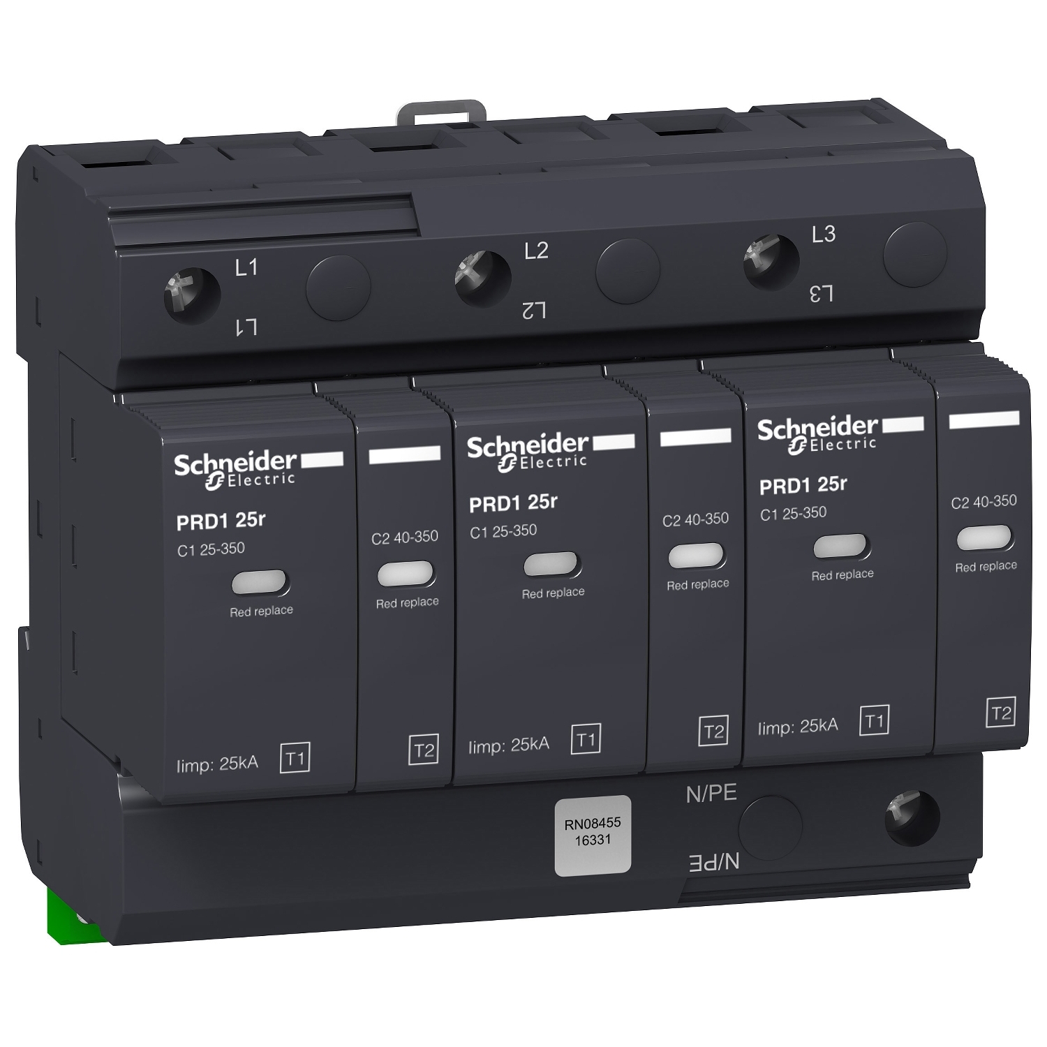 16331 PRD1 25r ОПН 3-ПОЛЮСНЫЙ КЛАСС 1+2 СО СМЕННЫМИ КАРТРИДЖАМИ Schneider Electric Multi 9 
