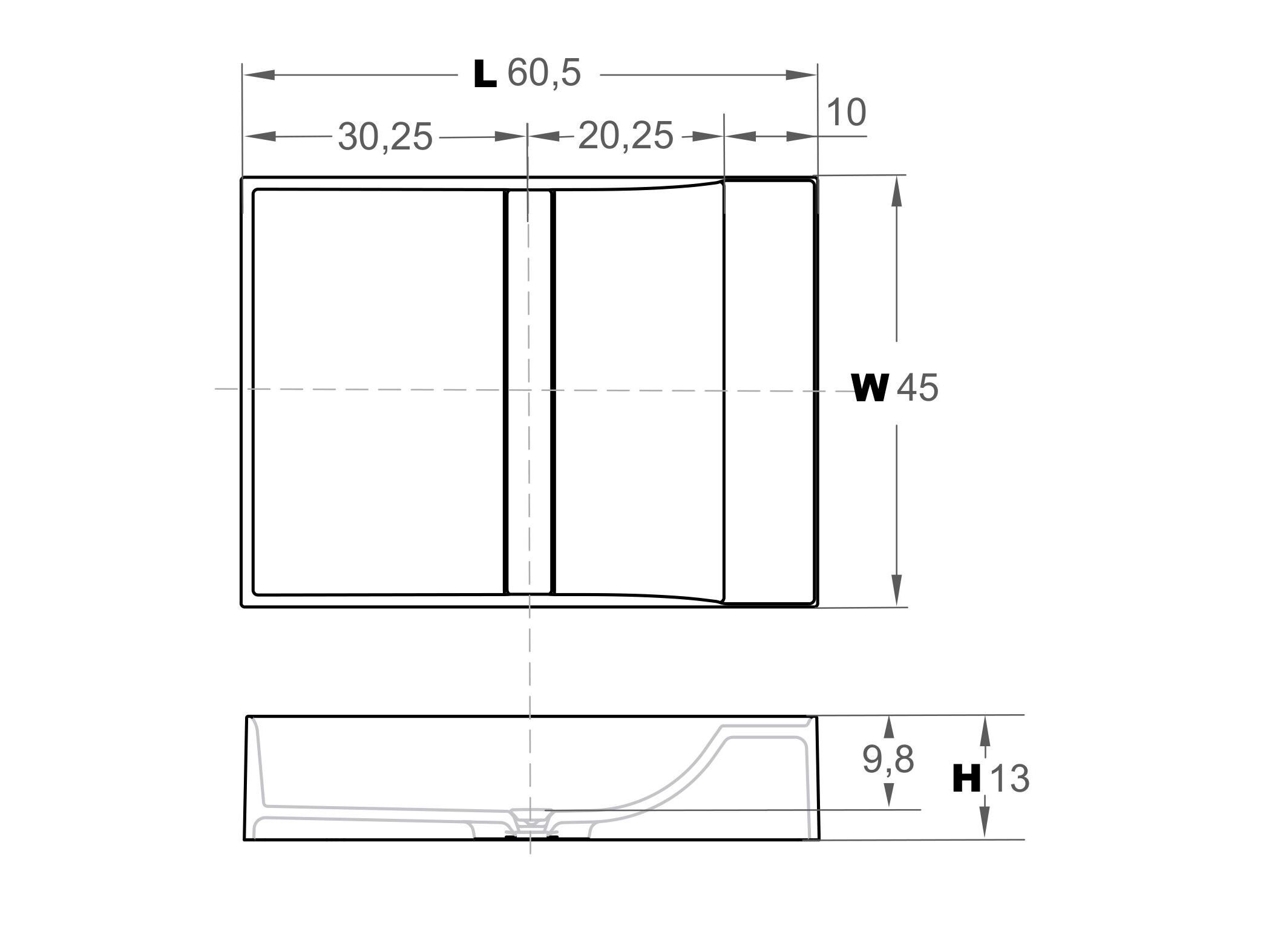 Прямоугольная столешница из твердой поверхности Inbani Paral ARCH-00106732 - Вид №3