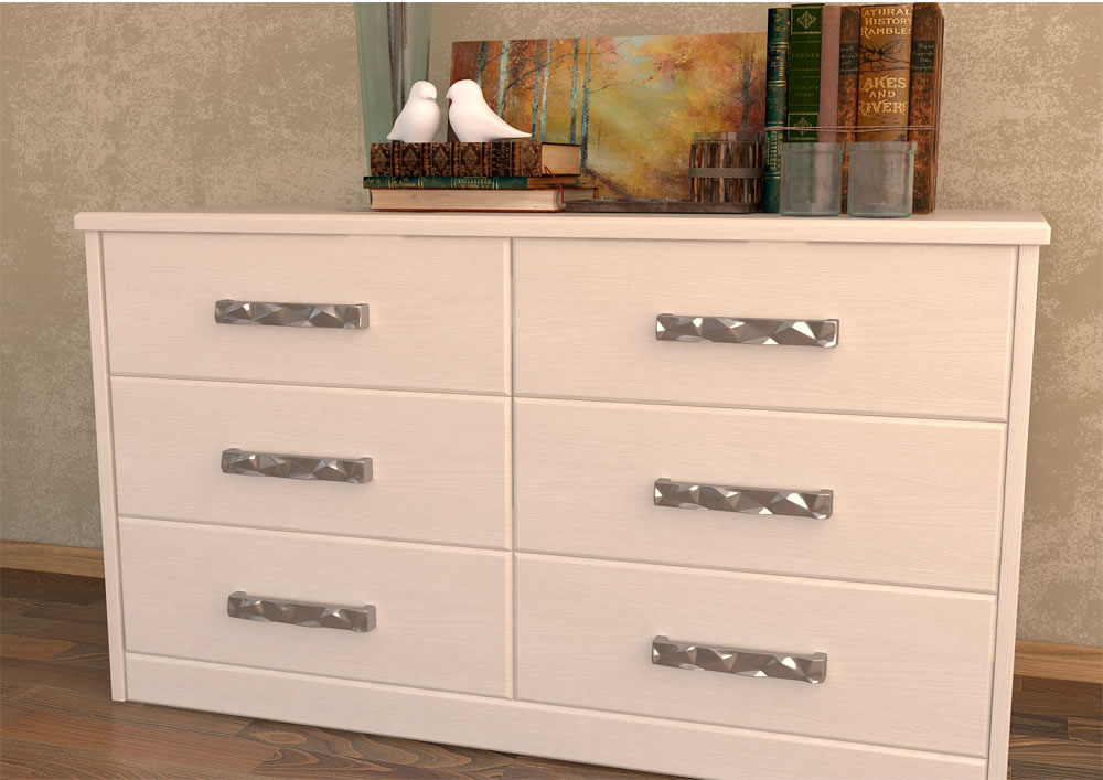 Комод для спальни с 3 ящиками беленый дуб "Парма" DREAMLINE КОМОДЫ "ПАРМА" 163248 Белый  - Вид №4