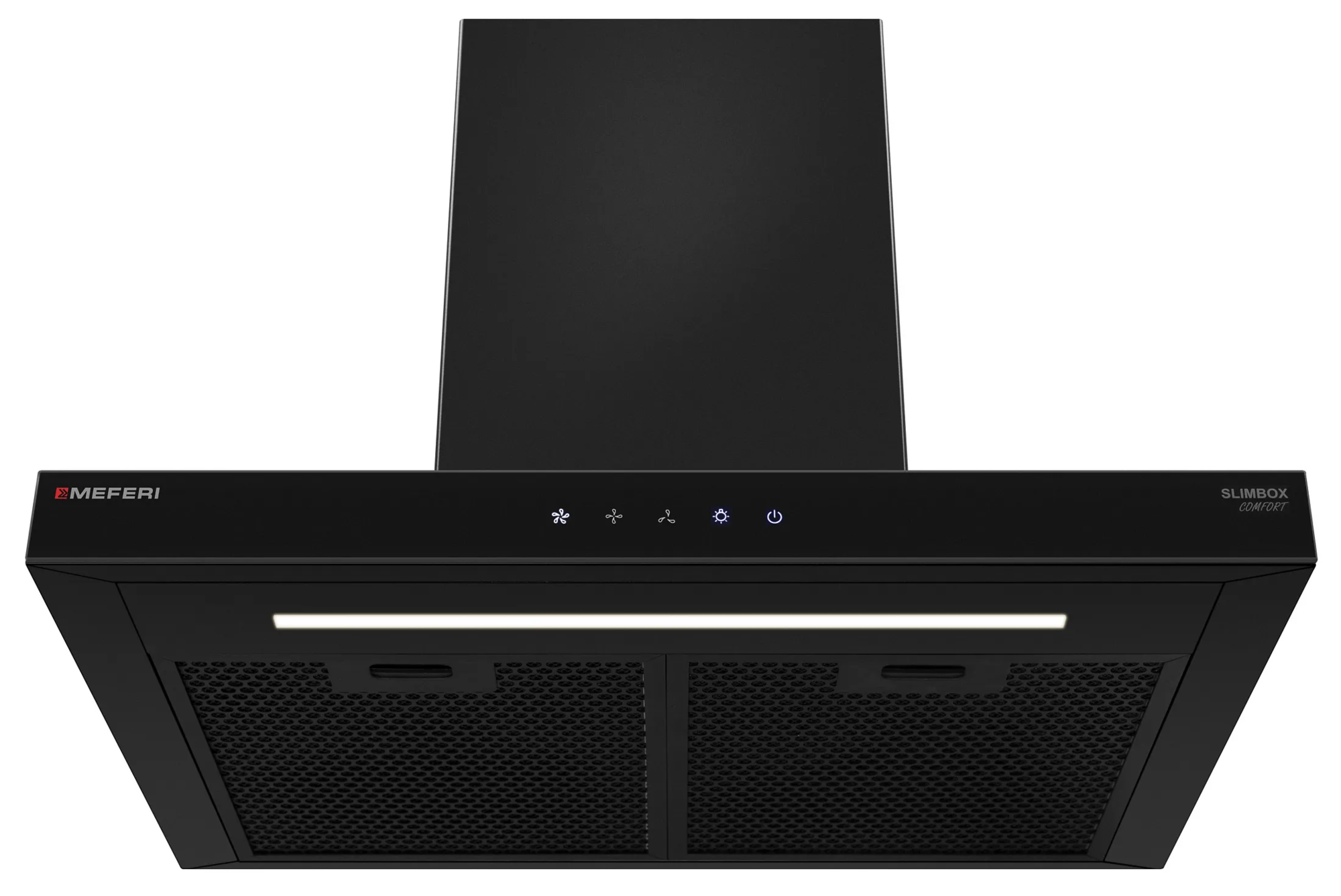 9270628 Вытяжка каминная Meferi SLIMBOX60BK COMFORT черный/черный STDN-0124329