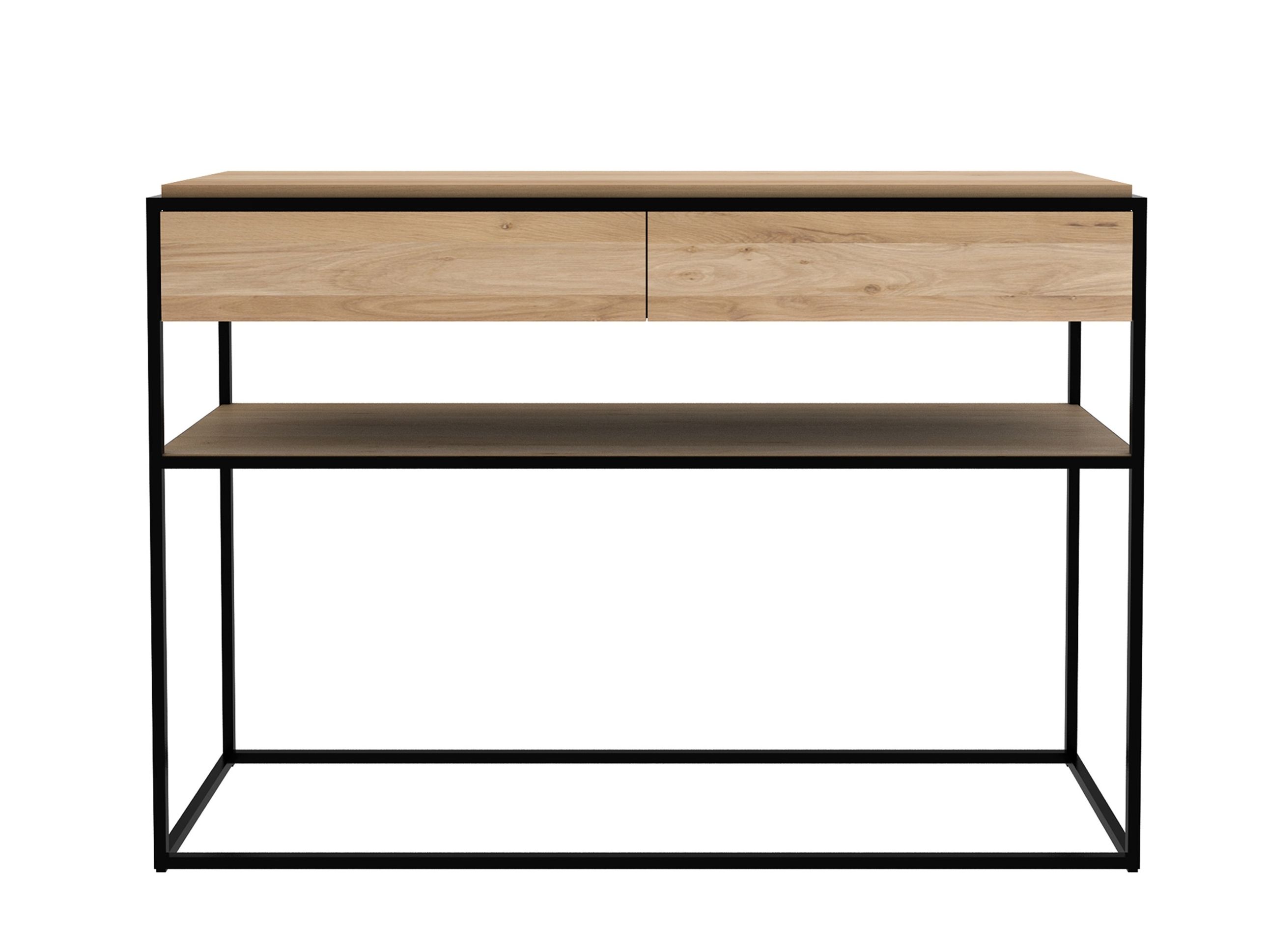 Прямоугольная дубовая консоль с ящиками Ethnicraft Monolit ARCH-00115539