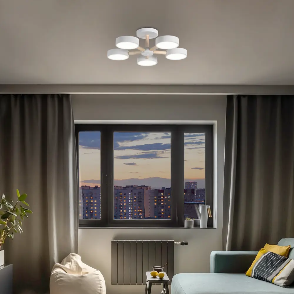 Люстра светодиодная «Scandia» 515917 с пультом управления 28 м² регулируемый белый свет цвет белый 88333101 STLM-2037563 RITTER  - Вид №24