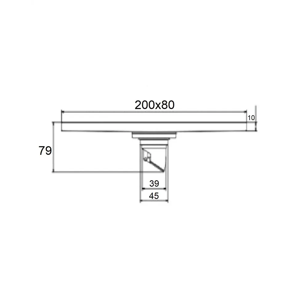 Трап для душа Orange OT01-009ni сухой затвор 80х200 мм никелированный 88409173 STLM-2201892  - Вид №1