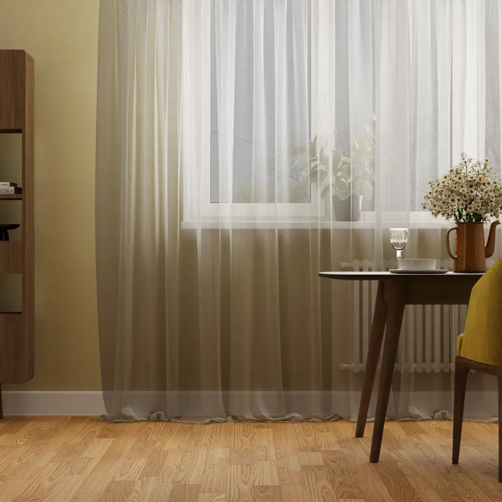 Тюль на ленте Inspire Hatsi 250x280 см цвет серый 83562104 STLM-2143589 