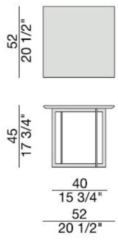 Porada Квадратный мраморный журнальный столик Iron sun-id-1404153 - Вид №1