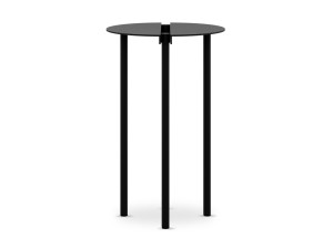 Круглый металлический журнальный столик