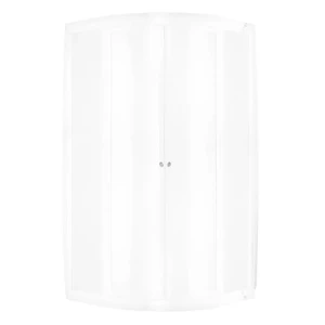 Душевая ширма Metakam Салют 1/4 круга 90х90 см белый профиль матовое стекло раздвижной