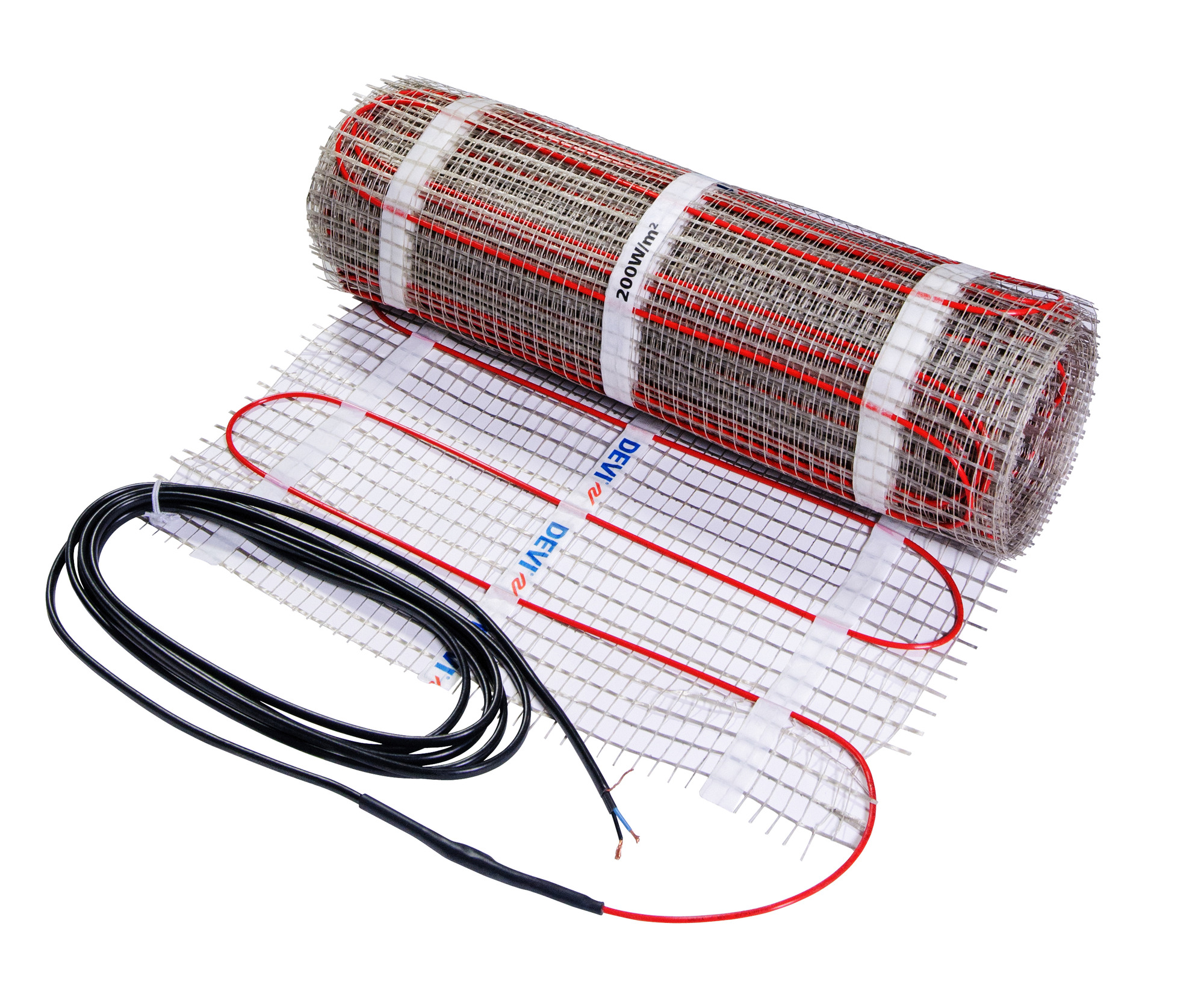 Danfoss DEVImat™ 200T — двухжильные нагревательные маты для теплого пола на лоджиях под плитку DEVImat 200T мат 845Вт 230В 0.5 х 8.6м 83020742  - Вид №2