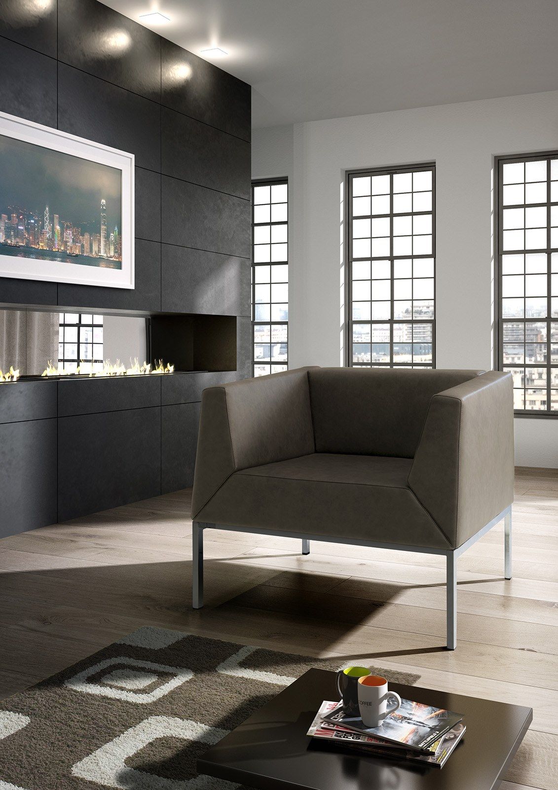 Кожаное кресло с USB-разъемом Leyform ARCH-00061417 - Вид №3