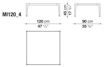 B&B Italia Outdoor Прямоугольный алюминиевый садовый столик Mirto outdoor sun-id-1370865 - Вид №5