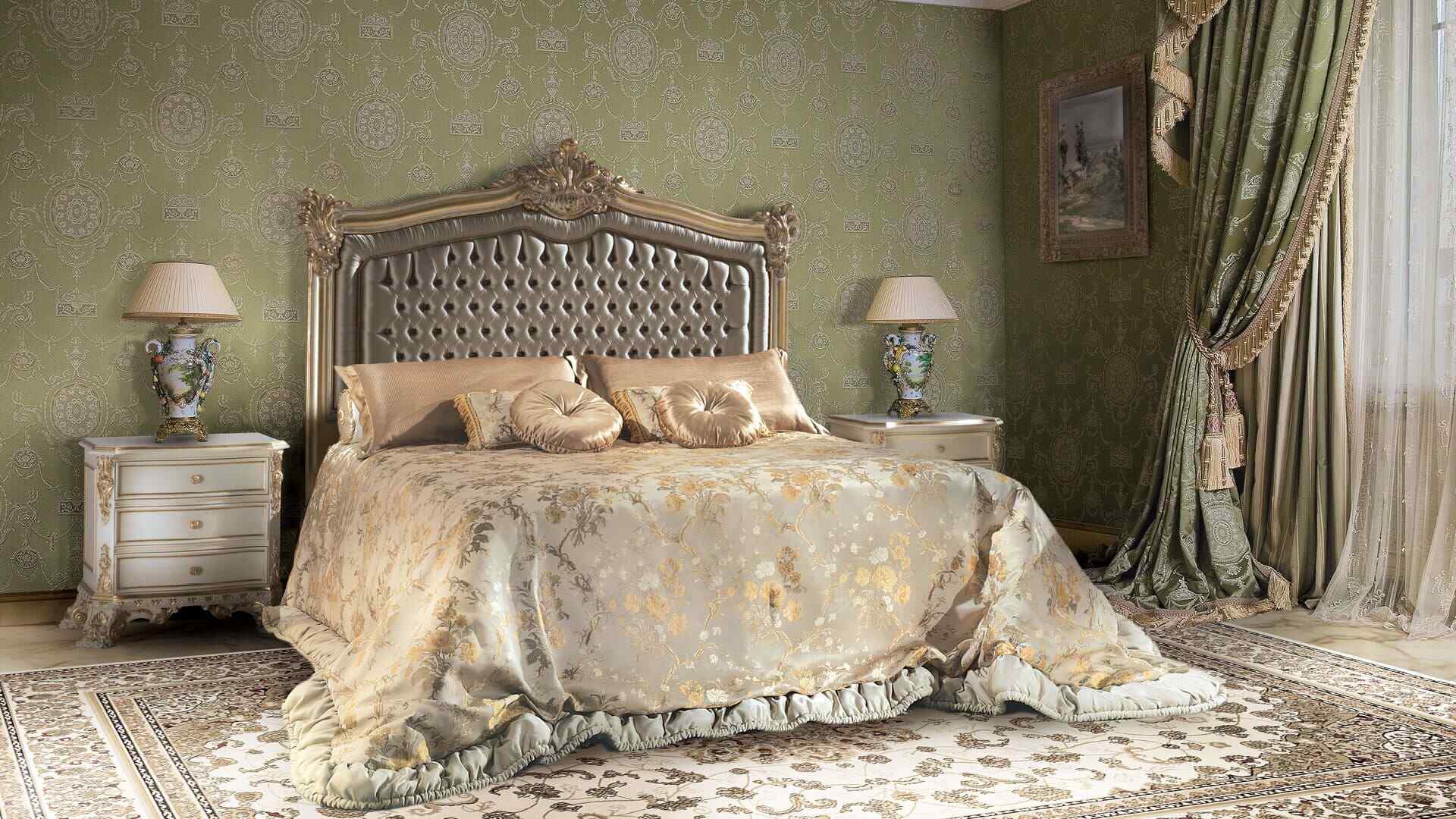 Двуспальная кровать в стиле барокко ANGELO CAPPELLINI Timeless Italian Style ARCH-00013182 - Вид №1
