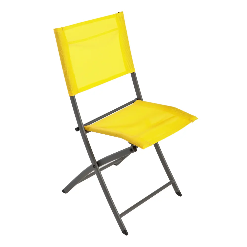 Садовый стул Naterial складной 52x83x36 см сталь желтый STLM-2071738