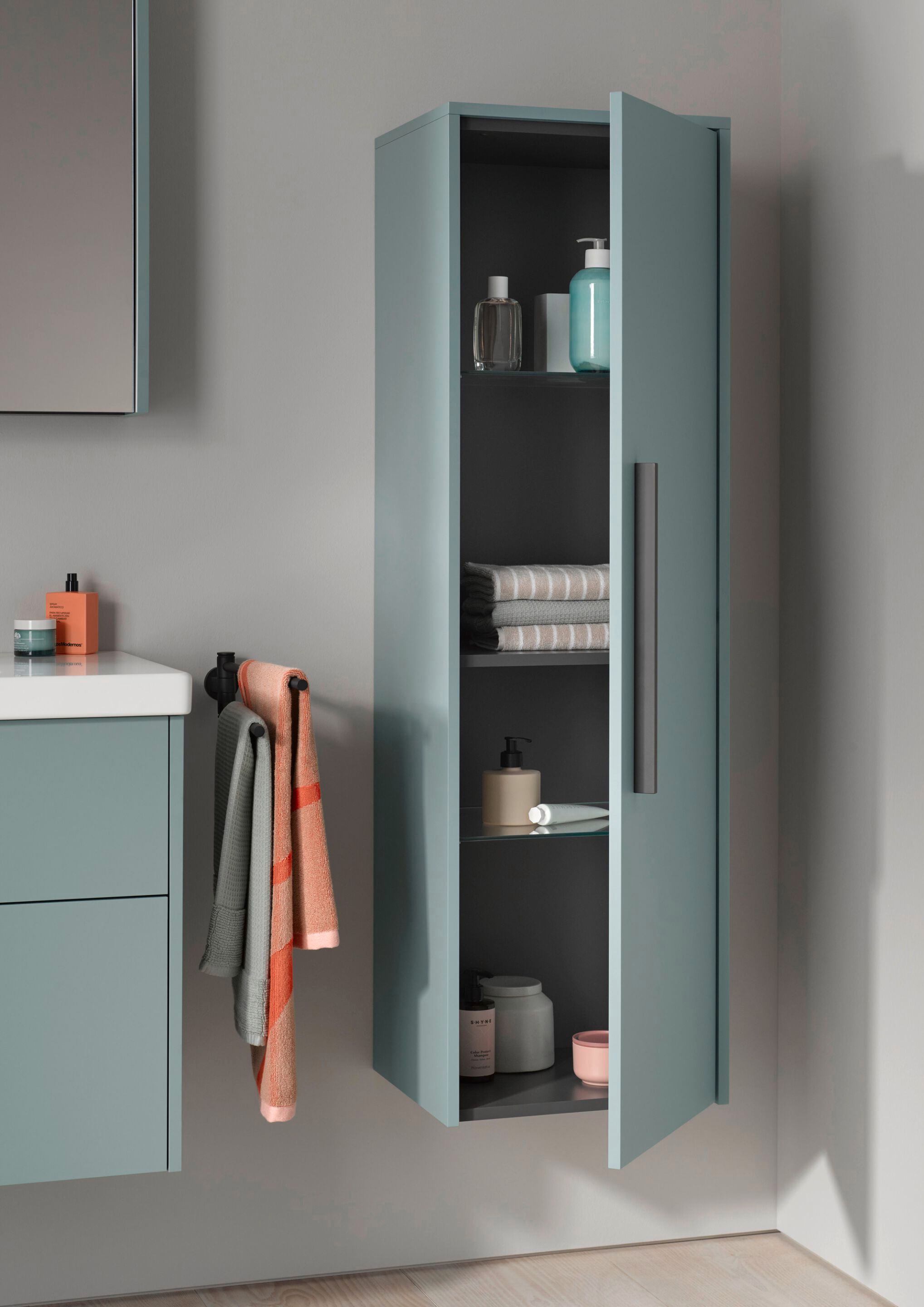 Деревянная подвесная колонна для ванной комнаты с дверями Duravit D-Code ARCH-00022676 - Вид №1