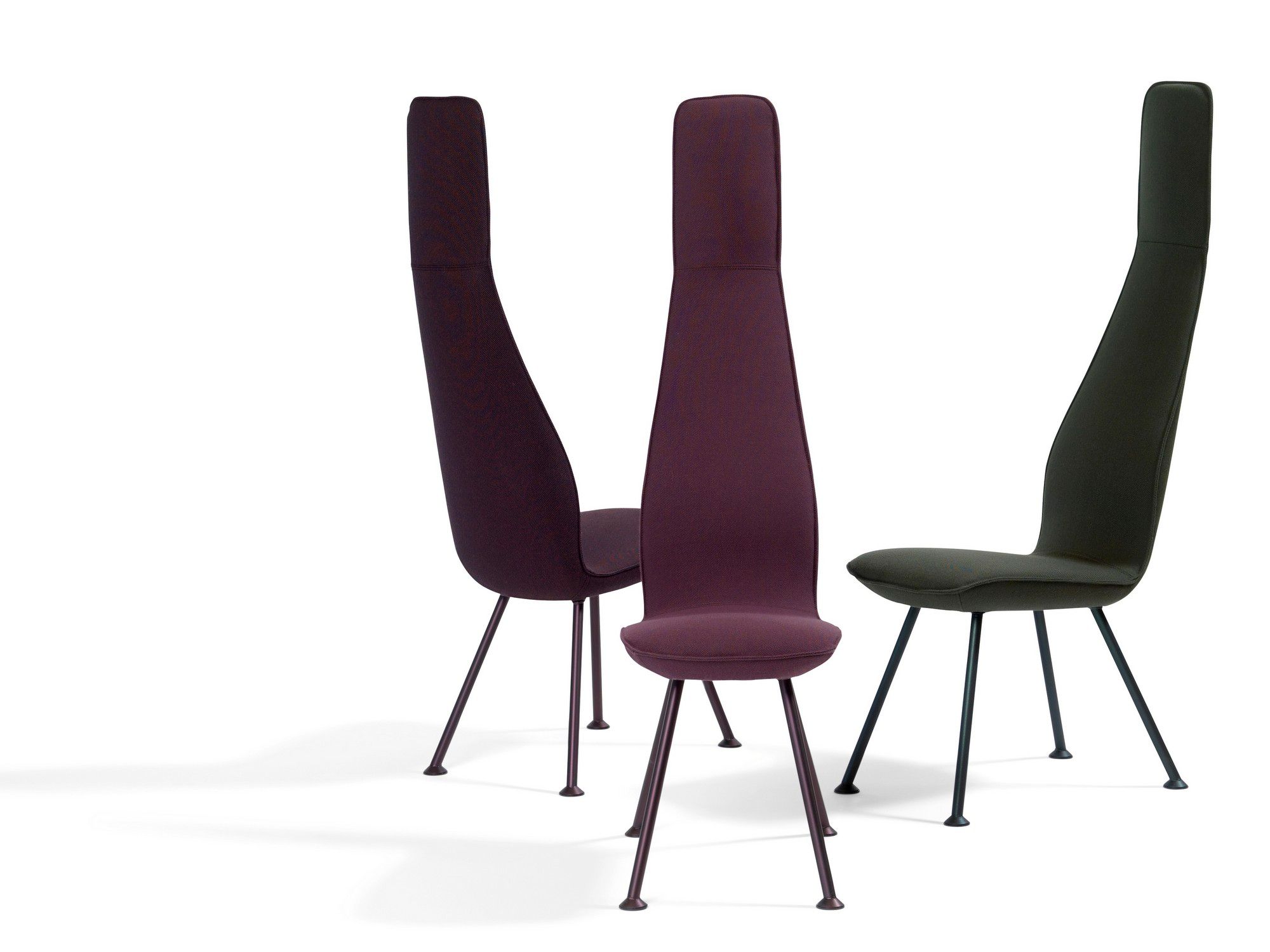 Стул из ткани с высокой спинкой Bla Station POPPE ARCH-00127269