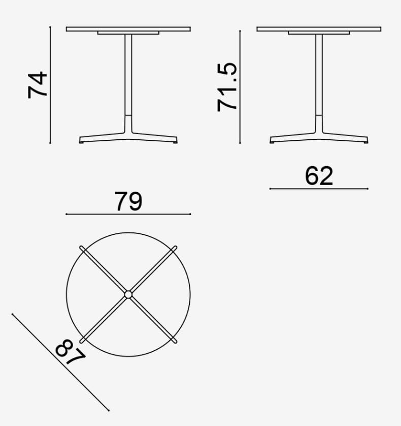 Стол со спицами Arper Wim ARCH-00041896 - Вид №12