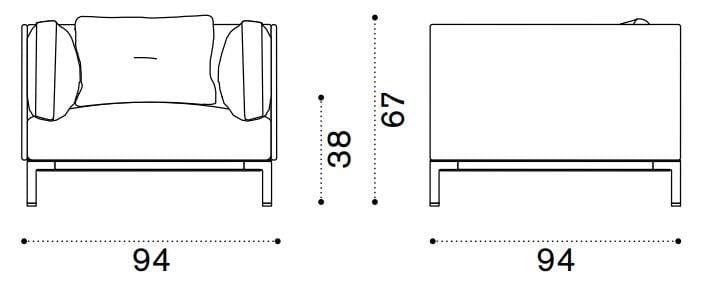 Тканевое садовое кресло с подлокотниками Ethimo Bay ARCH-00111375 - Вид №10