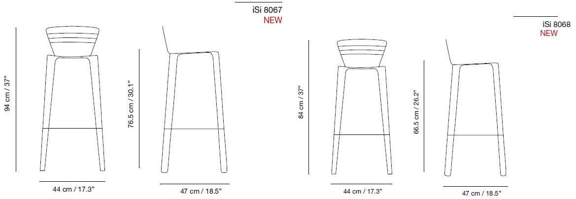 iSimar Садовый стул из стали с подставкой для ног Menorca 8067 / 8068 - Вид №4