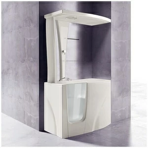 Ванна с кабиной GRUPPO TREESSE GEN-Y TOP STD-V3417|B3411-DX белая угловая сидячая с дверью правосторонняя