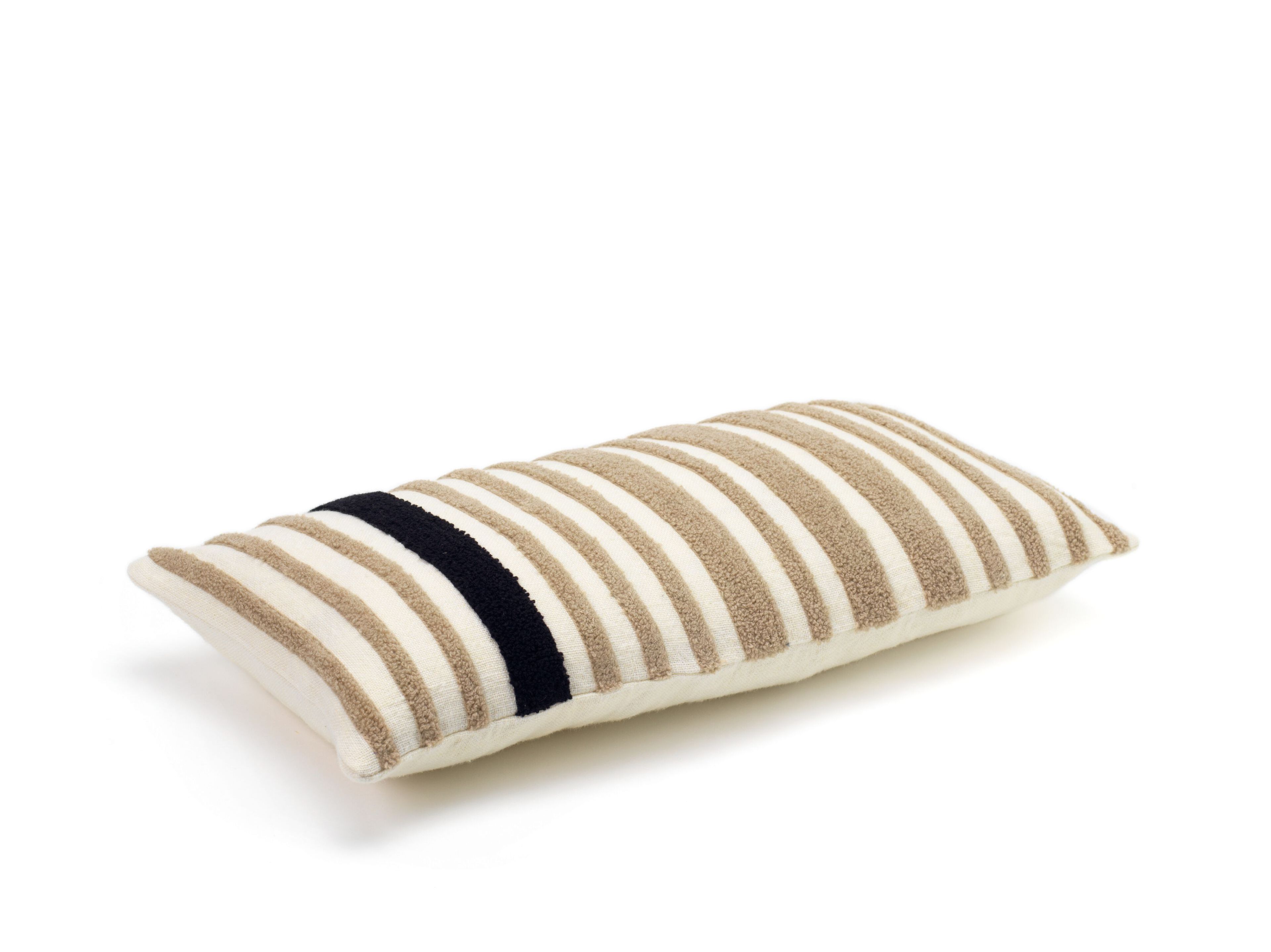 Льняная прямоугольная вышитая полосатая подушка Élitis MONTERREY ARCH-00115529