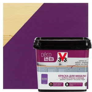 Краска для мебели V33 Decolab цвет фиалковый 0.75 л