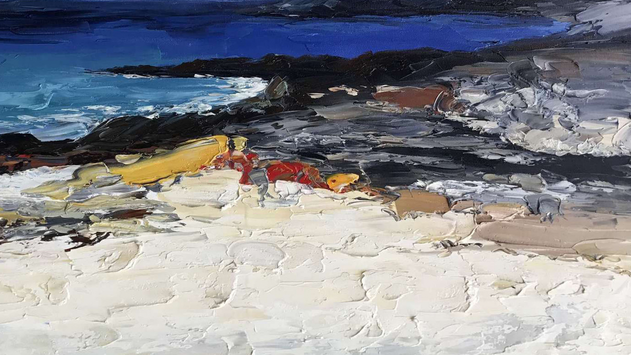 Картина маслом девушки "Мадмуазель вместе" EVENHOME КАРТИНЫ МАСЛОМ 129953 Желтый;красный;разноцветный  - Вид №2