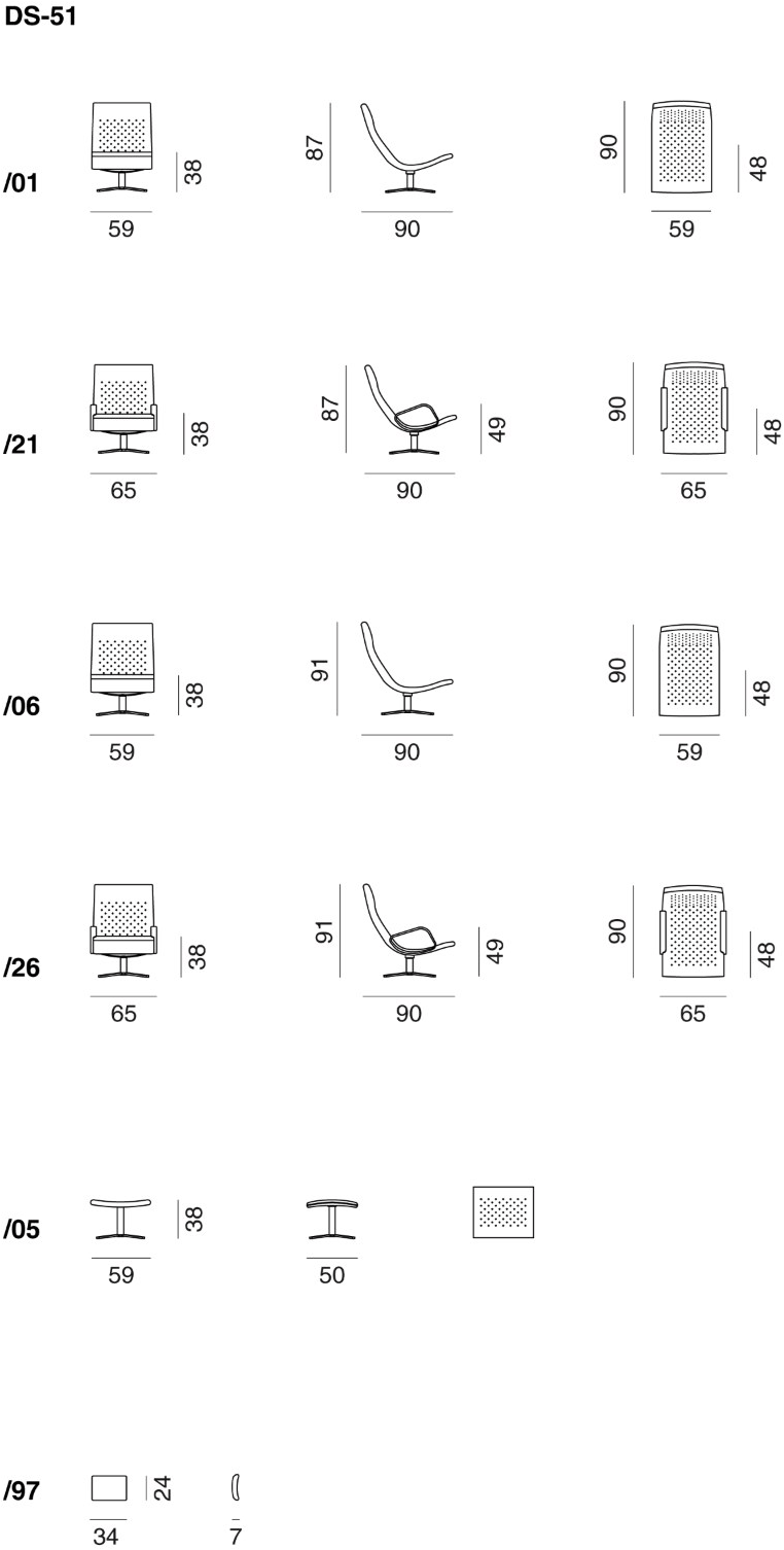 de Sede Вращающееся кресло с обивкой sun-id-1495481 - Вид №4