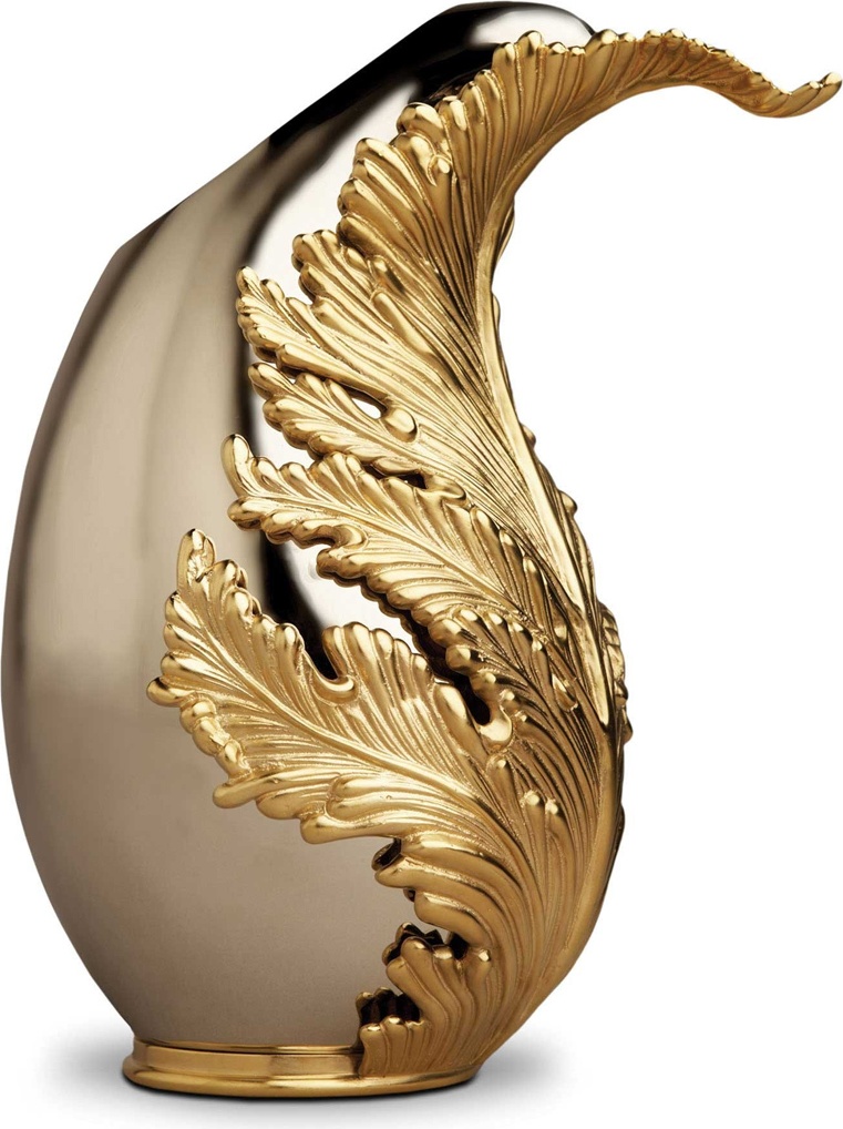 10575405 L’Objet Ваза 28см "Листья" п/к Сталь нержавеющая 