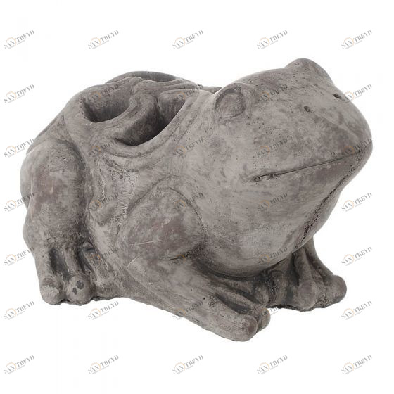 Статуэтка серая "Лягушка" TO4ROOMS  212542 Серый 