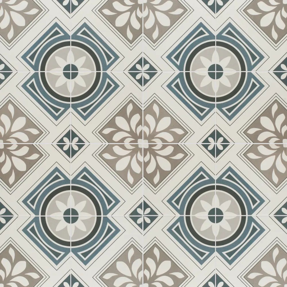 Плитка напольная Borneo Grey 45x45 см 1 м² цвет бежево-голубой 82595130 STLM-2068798 Santreyd Timeless - Вид №1