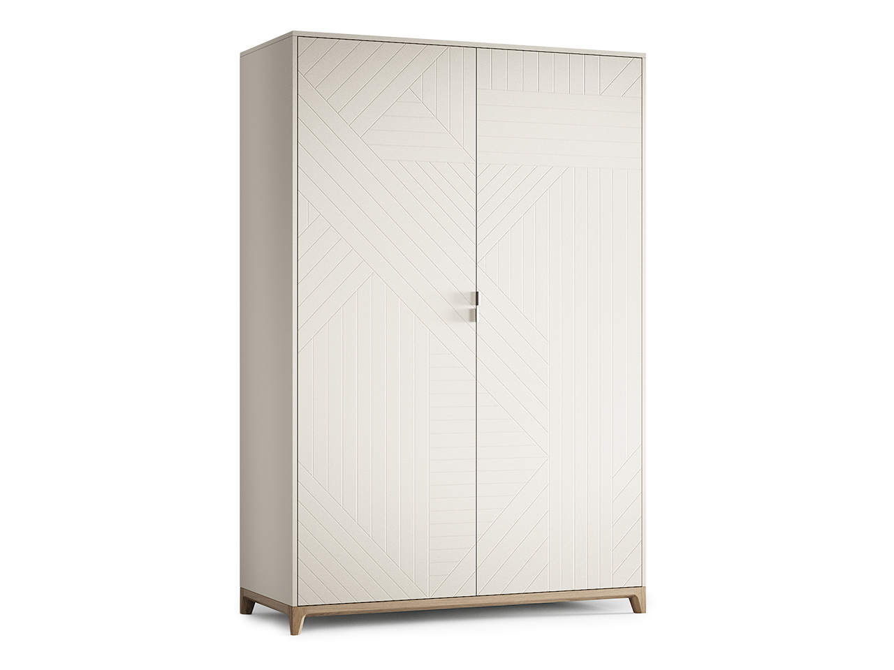 Шкаф распашной двухдверный слоновая кость Case THE IDEA  210353 Белый  - Вид №1