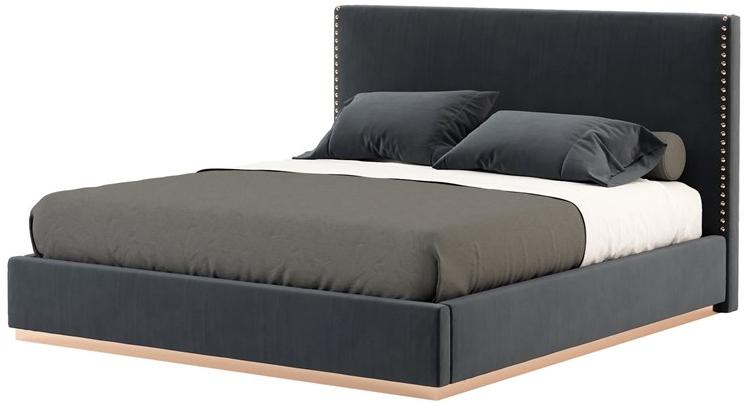 Laskasas Кровать из мягкой ткани с высоким изголовьем Marlon Lk1133  - Вид №1