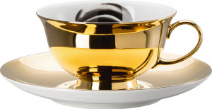 10640504 Rosenthal Чашка чайная с блюдцем Rosenthal Чилла Мареа 160мл, фарфор Фарфор