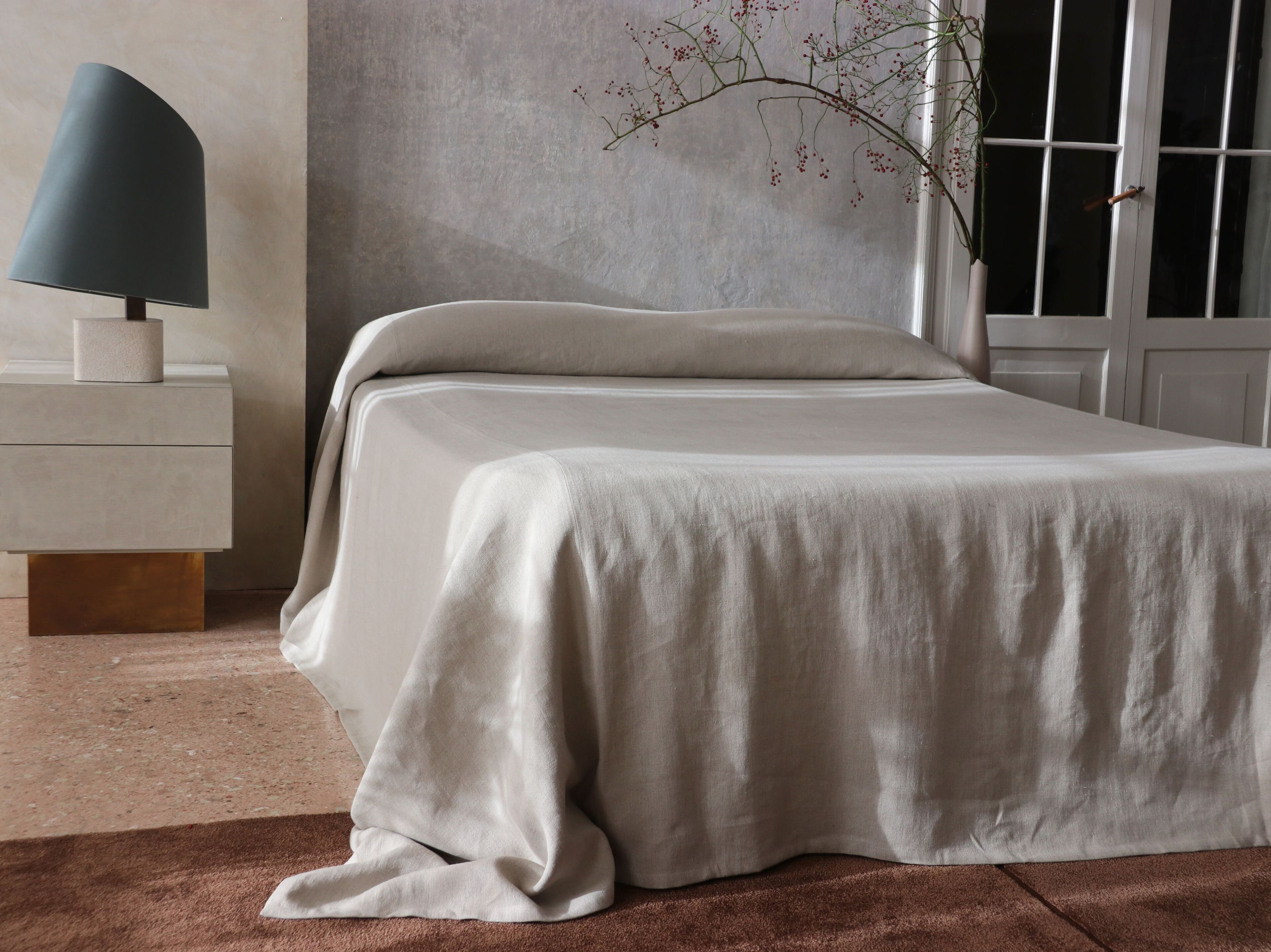 Тяжелое льняное покрывало Once Milano Plain Linen ARCH-00086595