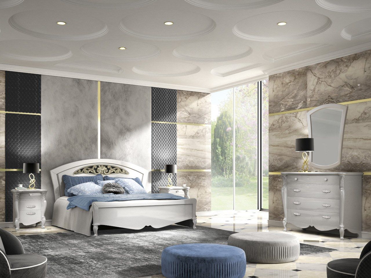 Деревянная двуспальная кровать CASA +39 Smeraldo ARCH-00074688 - Вид №1