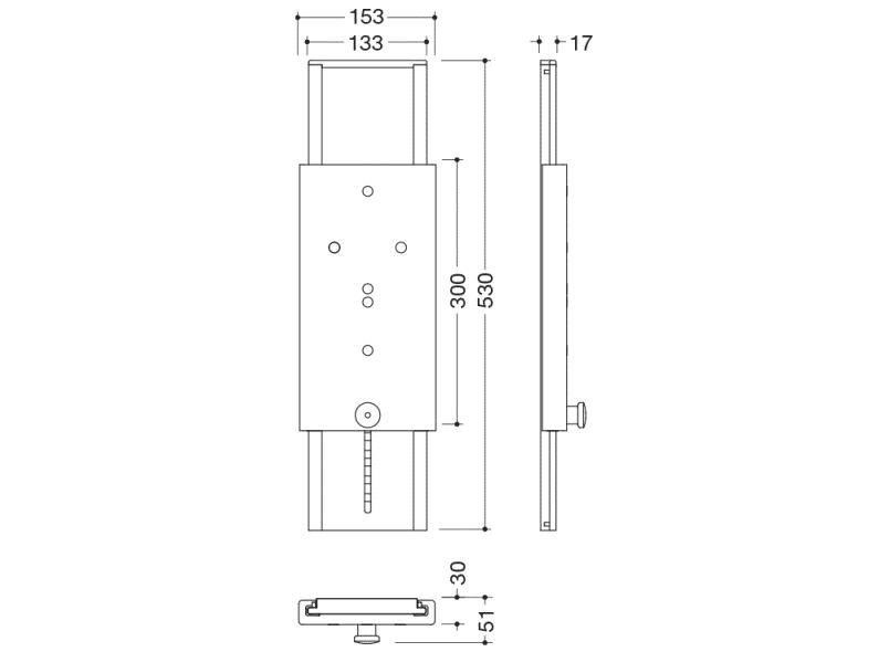 950.50.10260 Регулируемая по высоте пластина HEWI Stützen  - Вид №1