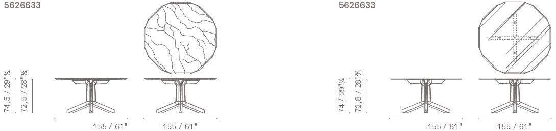 Poltrona Frau Стол для гостиной из мрамора La collezione - tavoli e sedie sun-id-1455432 - Вид №4