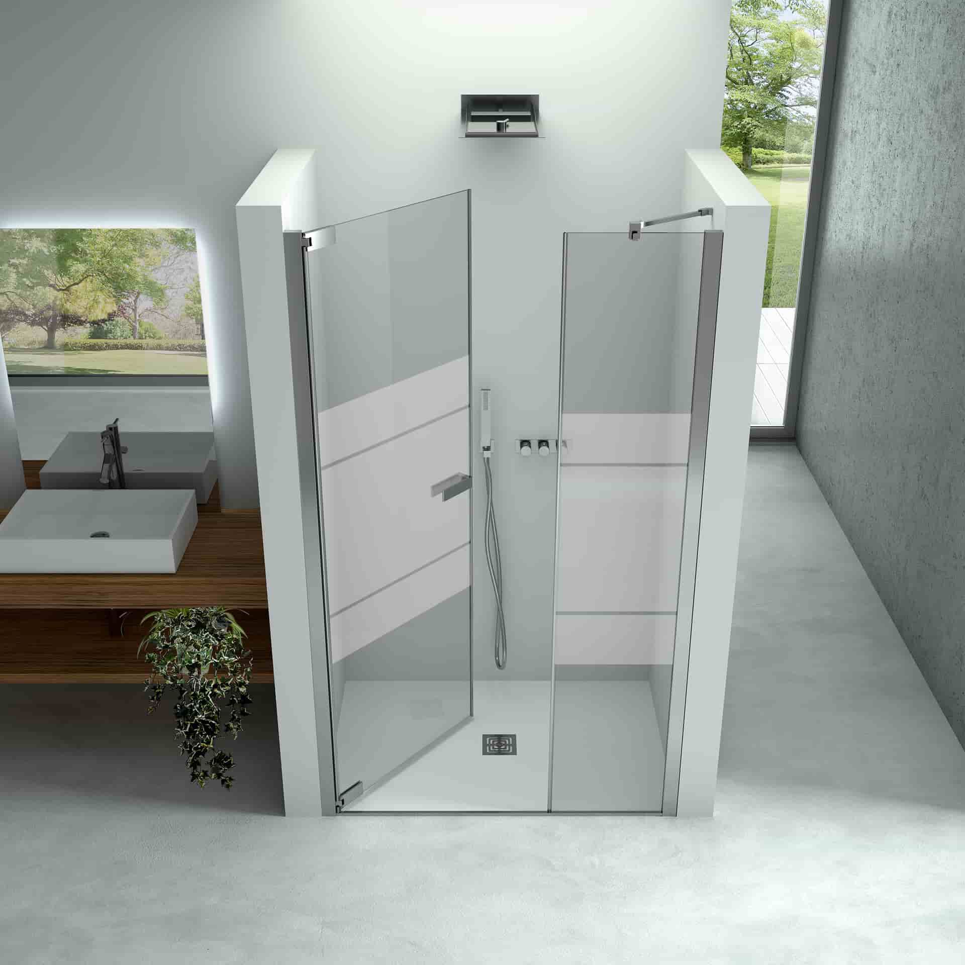 Алюминиевая и стеклянная душевая кабина с распашной дверью CSA Box Doccia Сара ARCH-00071102 - Вид №1