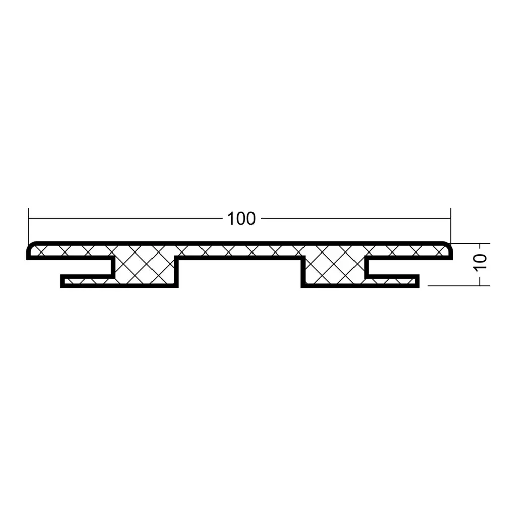 Добор телескопический Дельта 2130x100x10 мм ПВХ цвет ольха золотая VFD STLM-2085405 - Вид №3